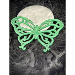 Medium Vintage HOMCO Green Butterfly Wall Décor